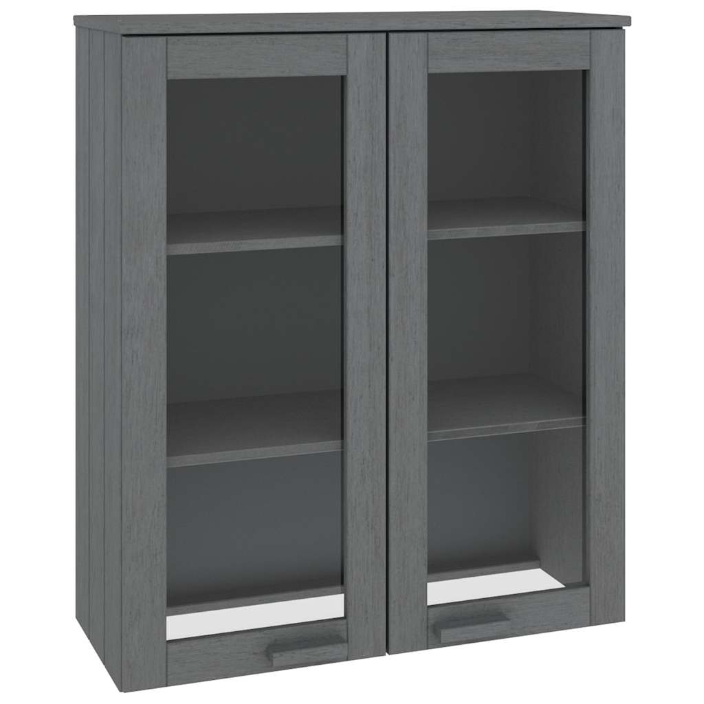 Vidaxl opzetkast hamar 85x35x100 cm massief grenenhout donkergrijs