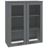 Vidaxl opzetkast hamar 85x35x100 cm massief grenenhout donkergrijs