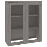 Vidaxl opzetkast hamar 85x35x100 cm massief grenenhout lichtgrijs