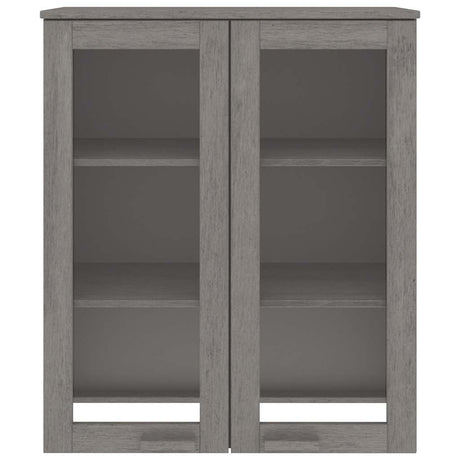 Vidaxl opzetkast hamar 85x35x100 cm massief grenenhout lichtgrijs