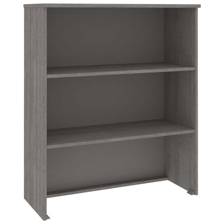 Vidaxl opzetkast hamar 85x35x100 cm massief grenenhout lichtgrijs