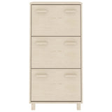 Vidaxl Schuhschrank Hamar 59.5x35x117 cm Kiefernholz honigbraun