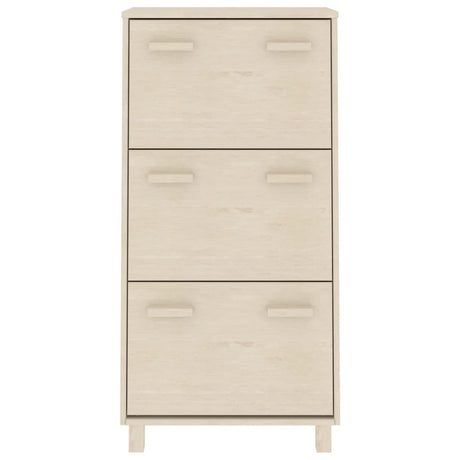 Vidaxl Schuhschrank Hamar 59.5x35x117 cm Kiefernholz honigbraun