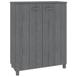 Vidaxl Schuhschrank Hamar 85x40x108 cm Festkiefer dunkelgrau