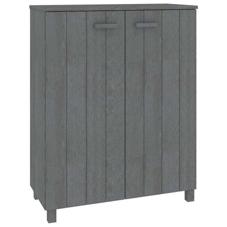 Vidaxl Schuhschrank Hamar 85x40x108 cm Festkiefer dunkelgrau