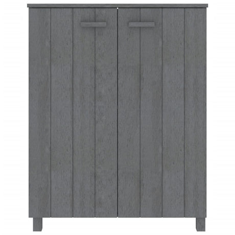 Vidaxl Schuhschrank Hamar 85x40x108 cm Festkiefer dunkelgrau