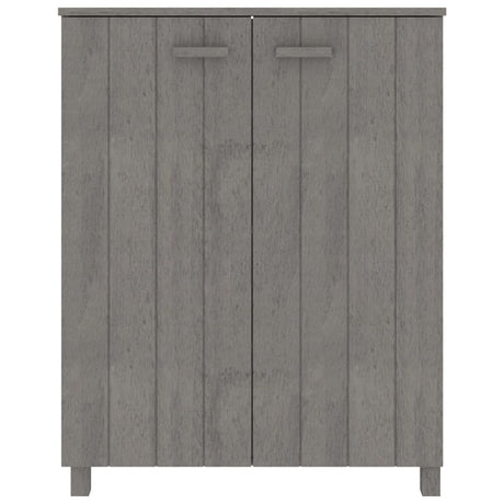 Vidaxl Schuhschrank Hamar 85x40x108 cm Festkiefer hellgrau