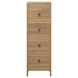Vidaxl ladekast 30x30x90 cm massief teakhout