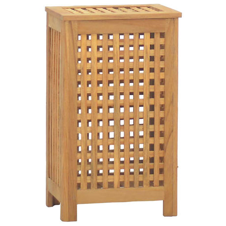 VIDAXL -Waschkorb 35x25x60 cm Solid Teak