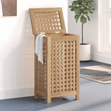 VIDAXL -Waschkorb 35x25x60 cm Solid Teak
