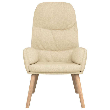 Vidaxl relaxstoel stof crèmekleurig