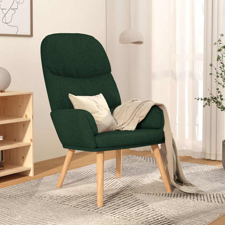 Vidaxl relaxstoel fluweel donkergoen