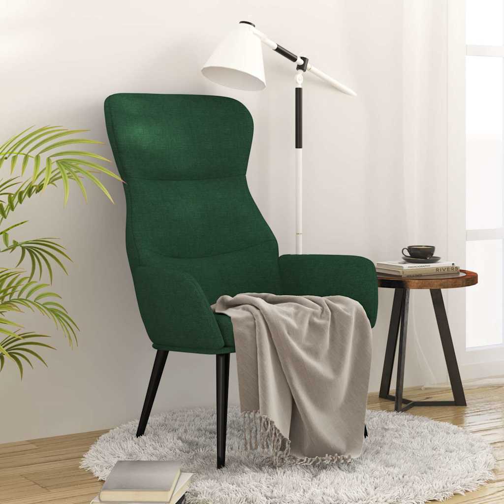 Vidaxl relaxstoel fluweel donkergoen