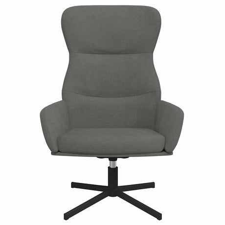 Vidaxl relaxstoel fluweel donkergrijs
