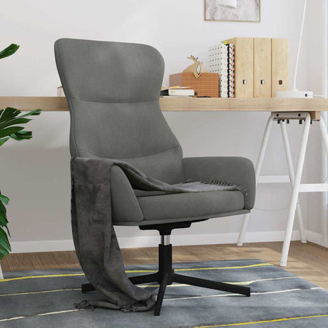Vidaxl relaxstoel fluweel donkergrijs