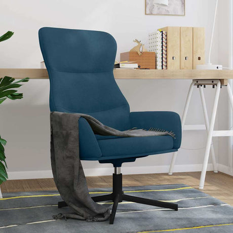 Vidaxl relaxstoel fluweel blauw