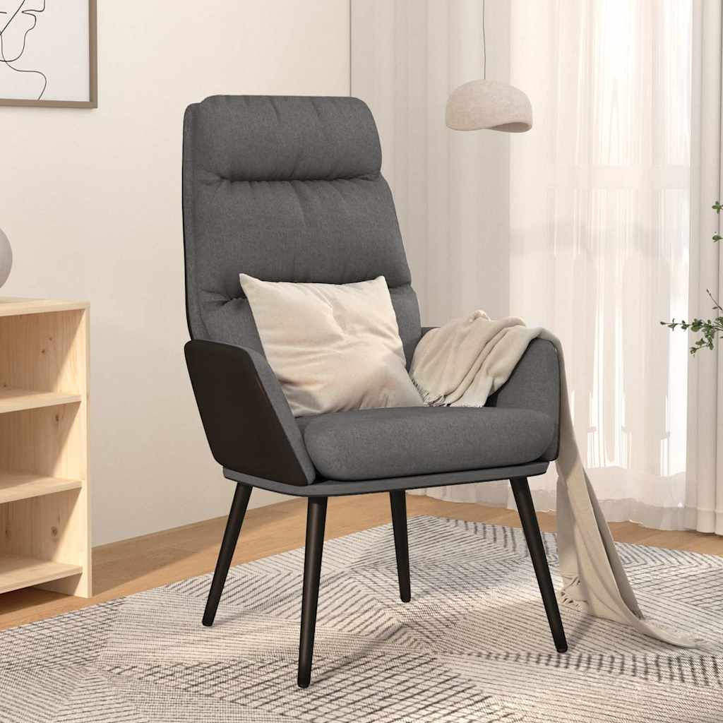 Vidaxl relaxstoel stof lichtgrijs