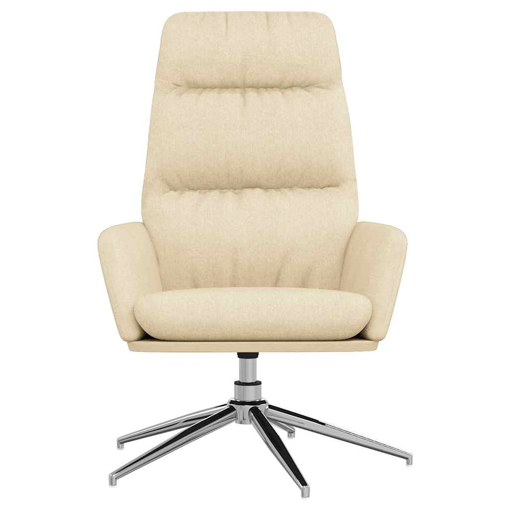 Vidaxl relaxstoel stof crèmekleurig
