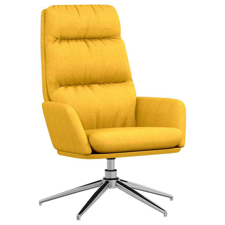 Vidaxl relaxstoel stof mosterdgeel