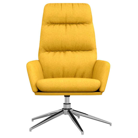 Vidaxl relaxstoel stof mosterdgeel