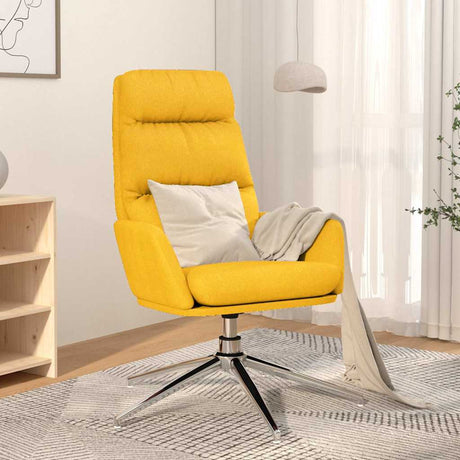 Vidaxl relaxstoel stof mosterdgeel