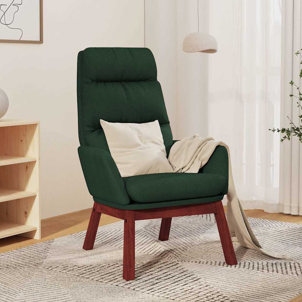Vidaxl relaxstoel stof donkergoen