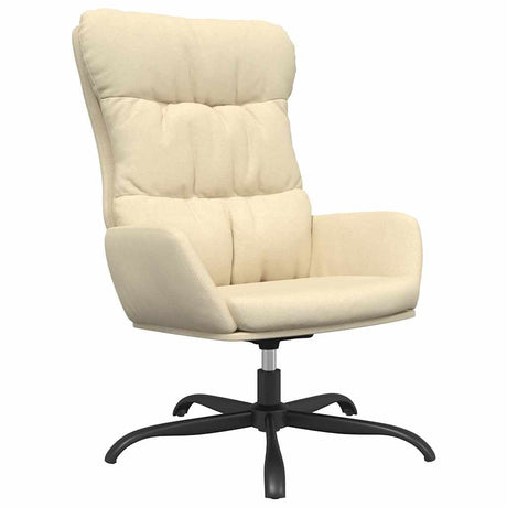 Vidaxl relaxstoel stof crèmekleurig