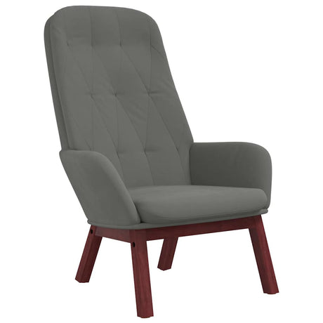 Vidaxl relaxstoel fluweel donkergrijs