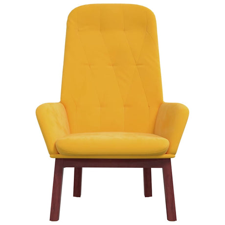 Vidaxl relaxstoel fluweel mosterdgeel