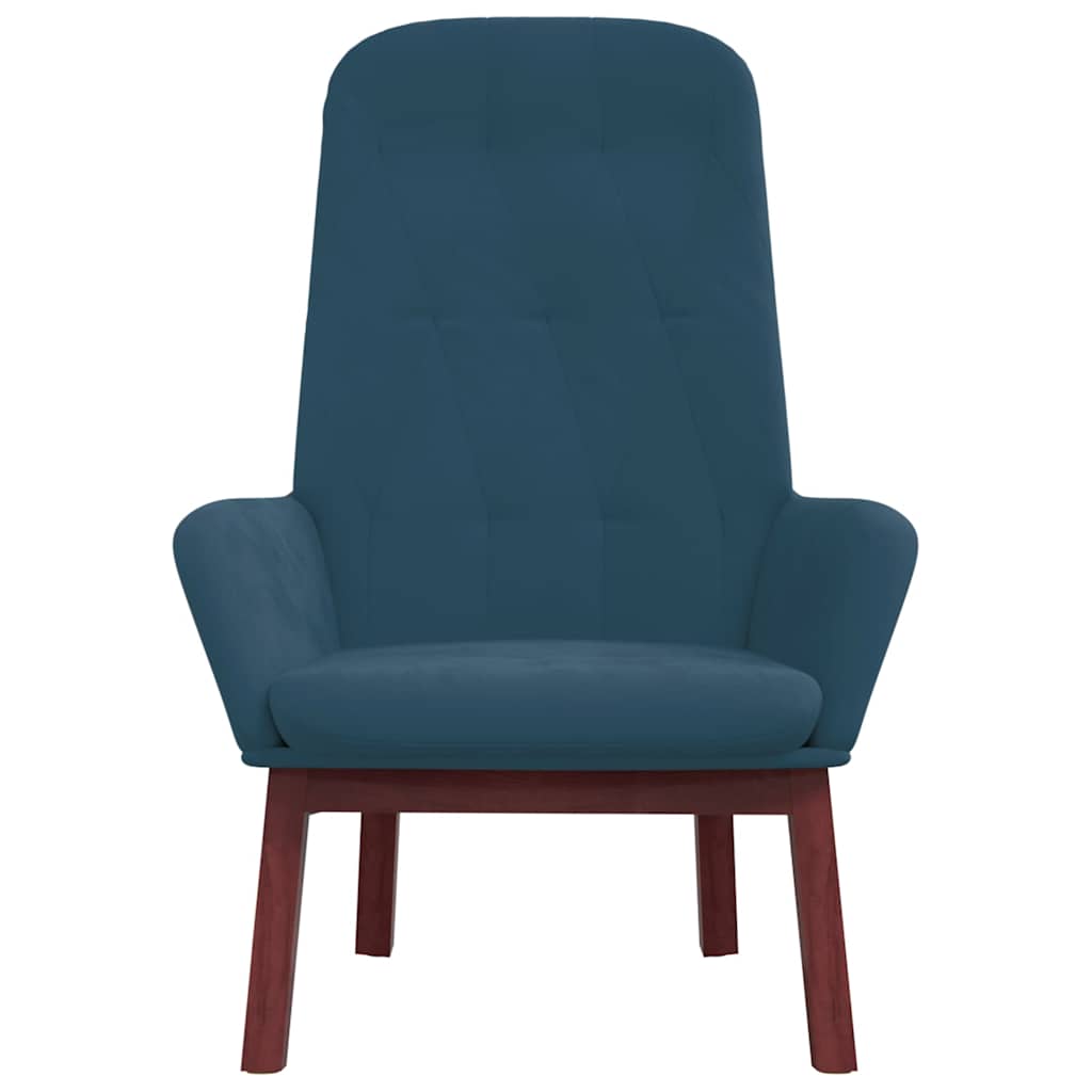 Vidaxl relaxstoel fluweel blauw