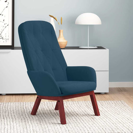 Vidaxl relaxstoel fluweel blauw