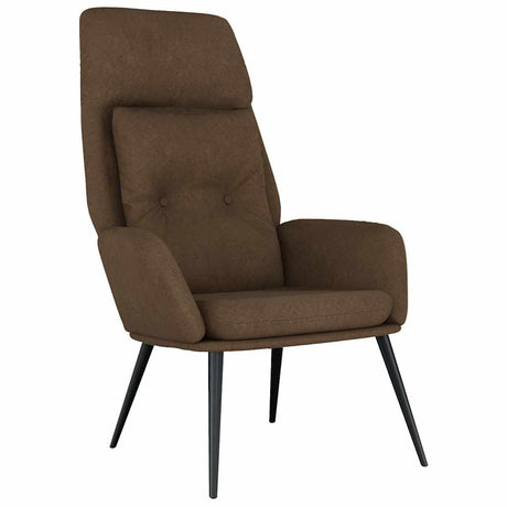 Vidaxl relaxstoel kunstsuède bruin
