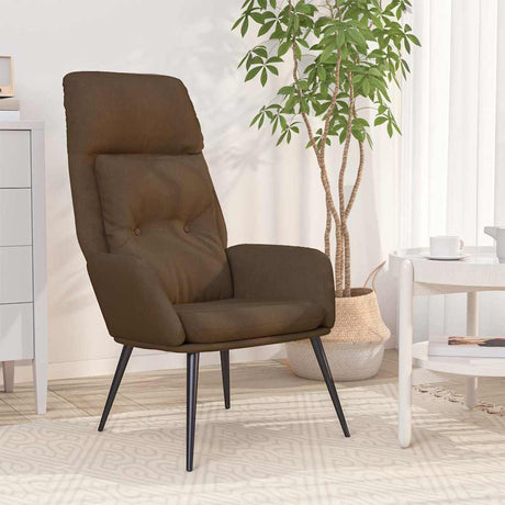 Vidaxl relaxstoel kunstsuède bruin