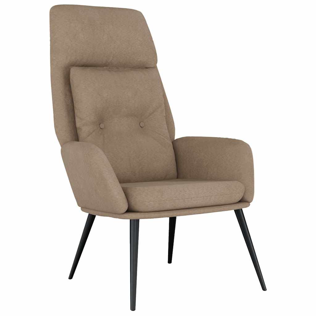 Vidaxl relaxstoel kunstsuède taupe