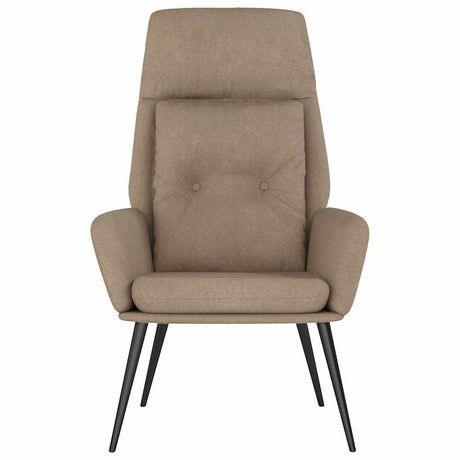 Vidaxl relaxstoel kunstsuède taupe