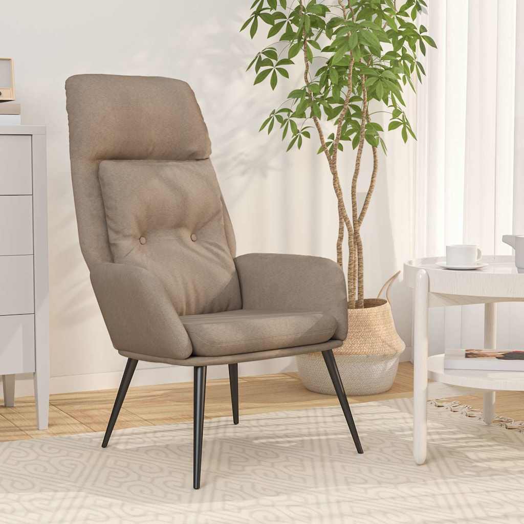 Vidaxl relaxstoel kunstsuède taupe