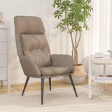 Vidaxl relaxstoel kunstsuède taupe
