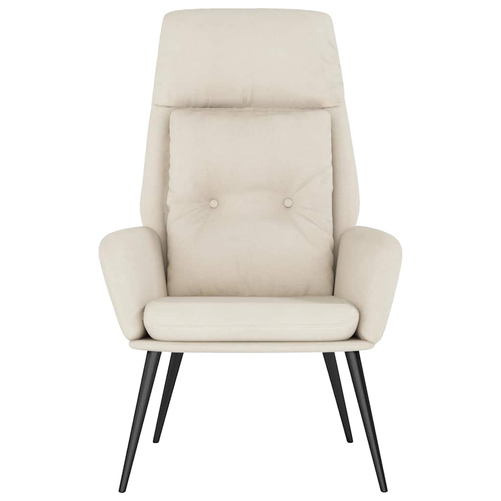 Vidaxl relaxstoel kunstsuède crèmekleurig