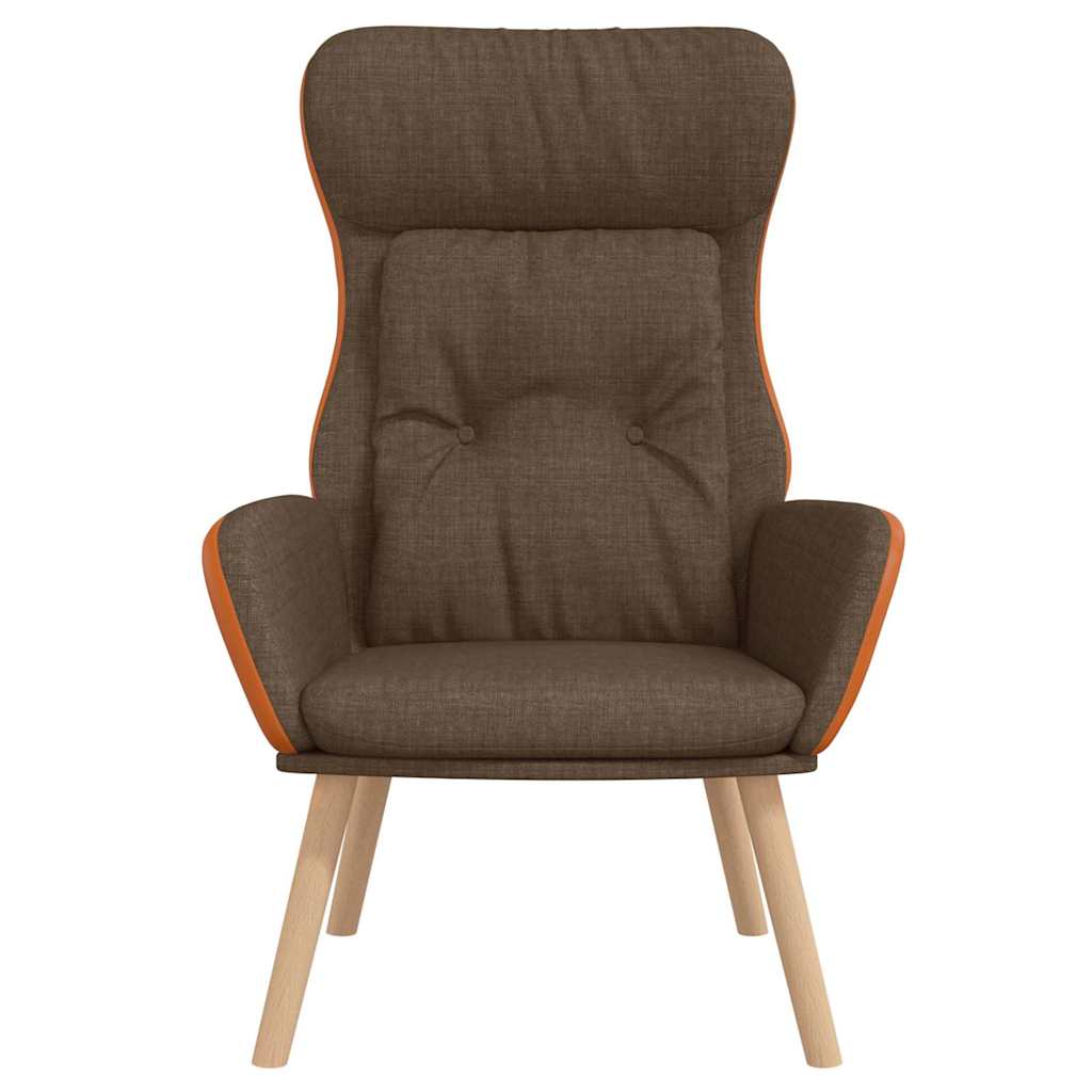 Vidaxl relaxstoel stof en pvc bruin