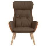 Vidaxl relaxstoel stof en pvc bruin