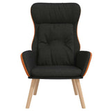 Vidaxl relaxstoel stof en pvc zwart