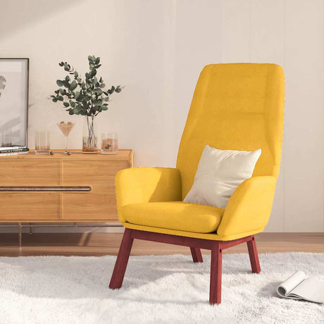 Vidaxl relaxstoel stof mosterdgeel