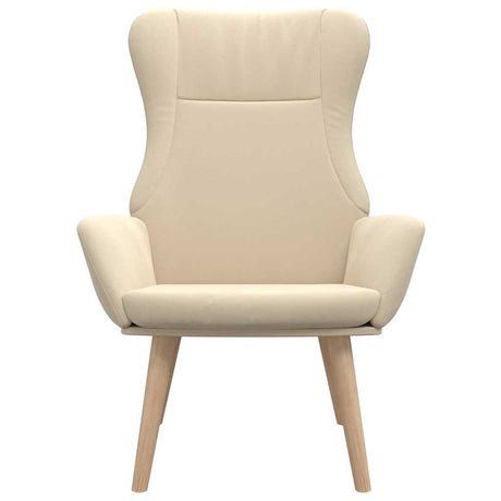 Vidaxl relaxstoel stof crèmekleurig