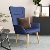 Vidaxl relaxstoel stof blauw