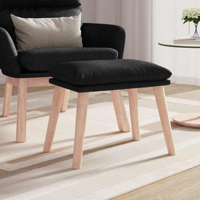 Vidaxl voetenbank 45x29,5x35 cm stof zwart