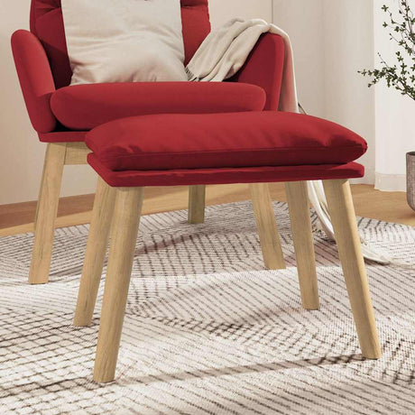 Vidaxl voetenbank 45x29,5x35 cm fluweel wijnrood
