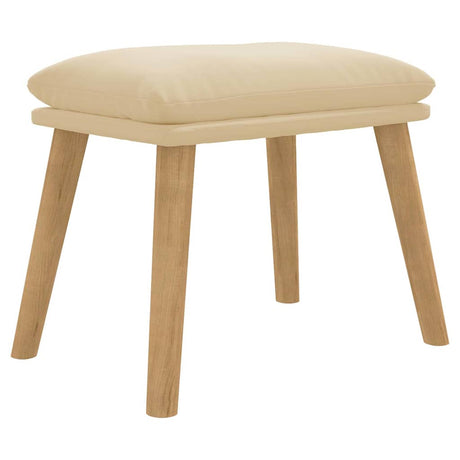 Vidaxl voetenbank 45x29,5x35 cm fluweel crèmewit