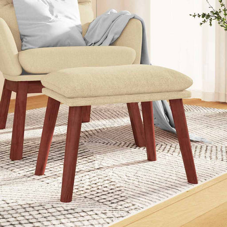 Vidaxl voetenbank 45x29,5x35 cm stof crèmekleurig