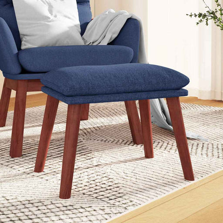 Vidaxl voetenbank 45x29,5x35 cm stof blauw