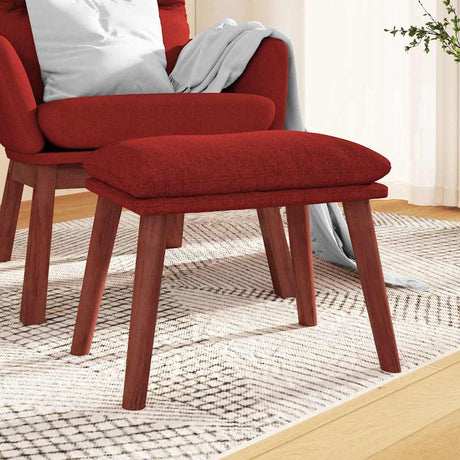 Vidaxl voetenbank 45x29,5x35 cm stof wijnrood